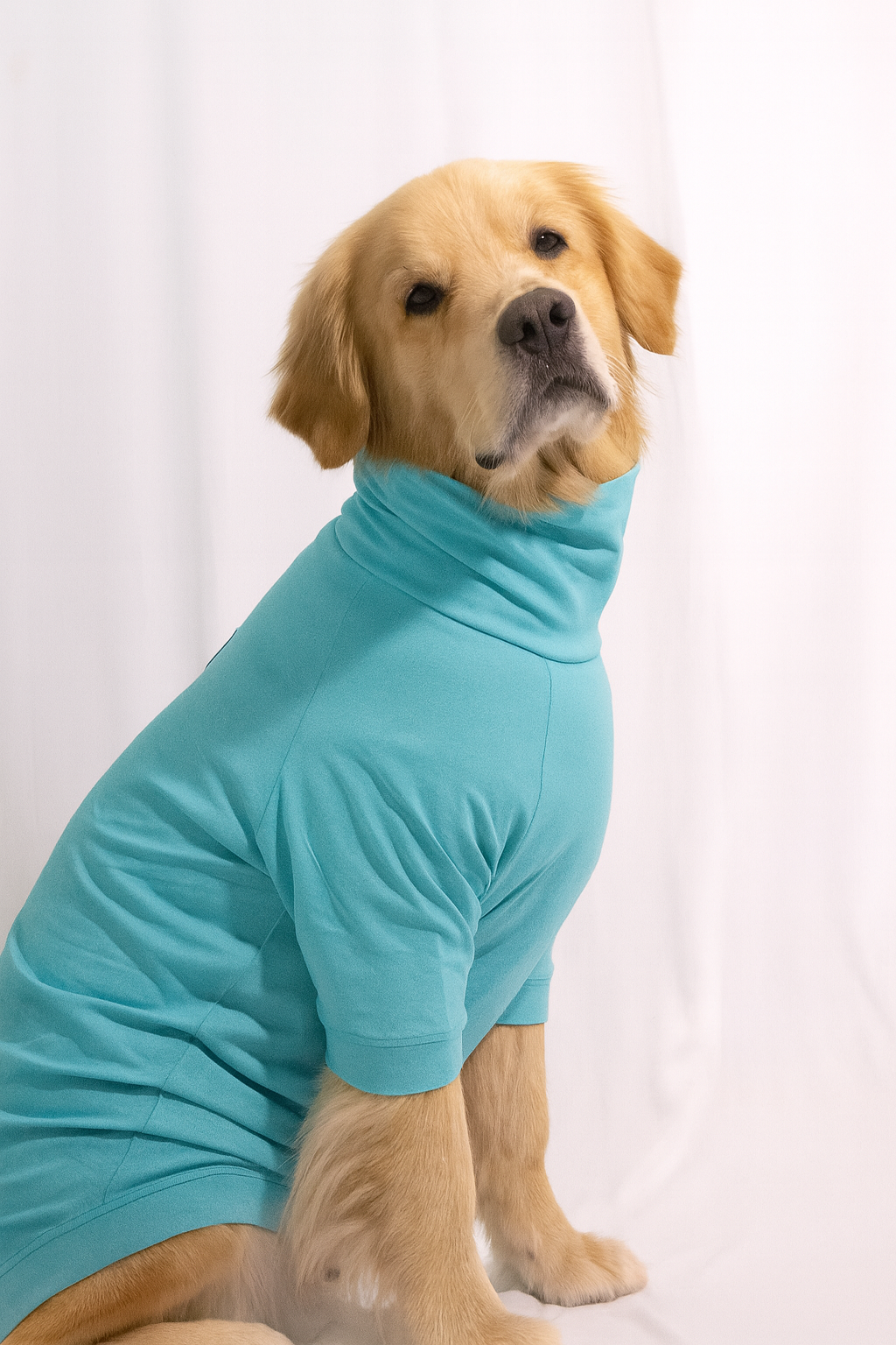 Icy Aqua Long Neck T-shirt for Dogs and Cats