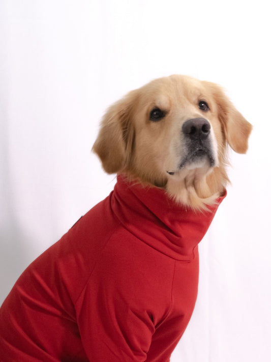 Cherry Red Turtleneck T-shirt