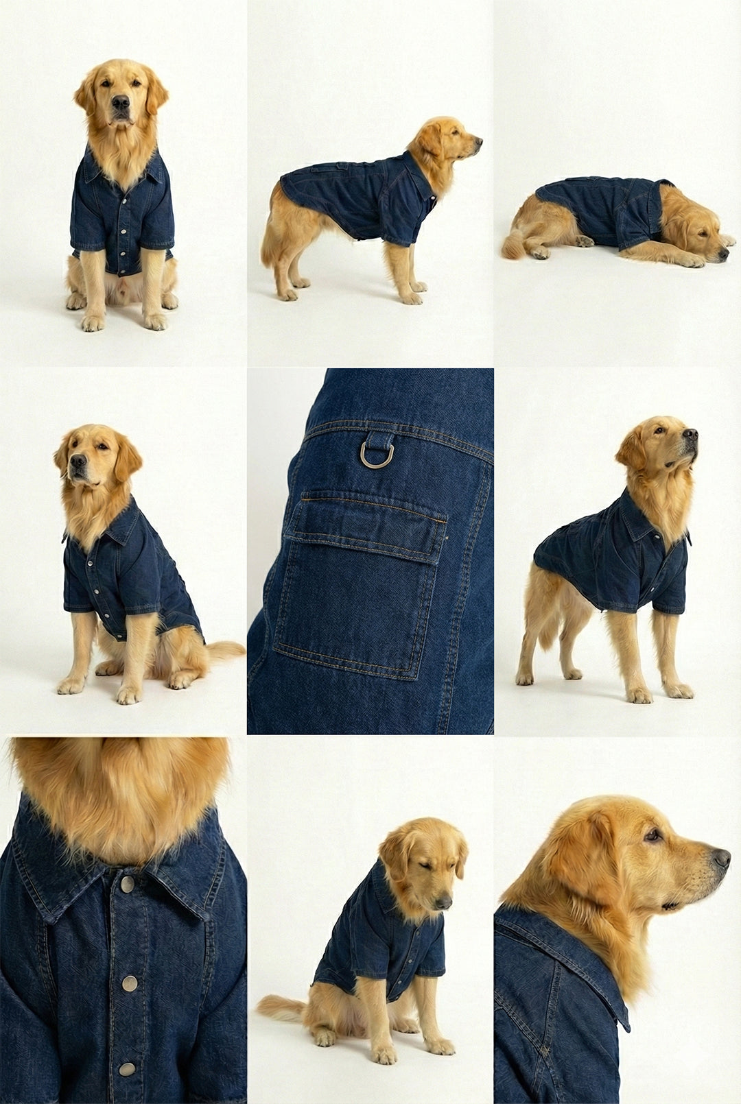 Denim Utility Jacket With Back Pocket