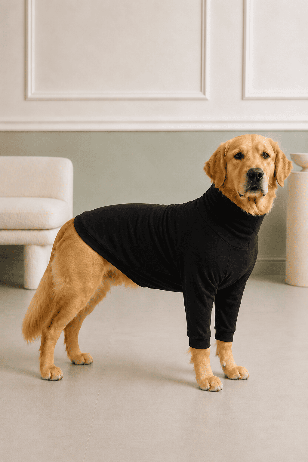 Midnight Black Long Neck T-shirt