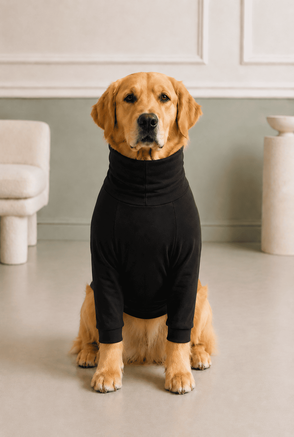 Midnight Black Long Neck T-shirt