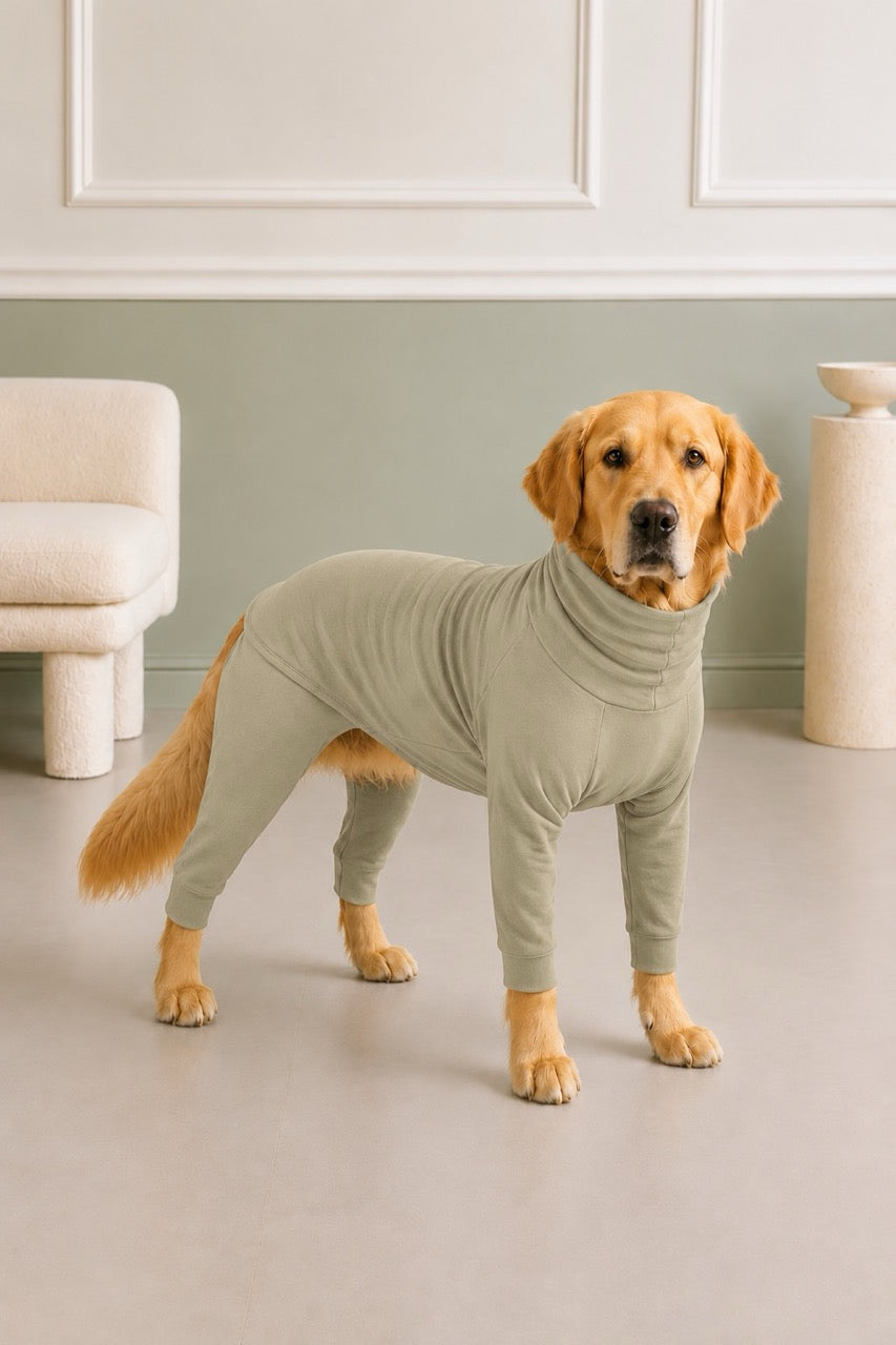 Sage Cream Four-Leg Onesie