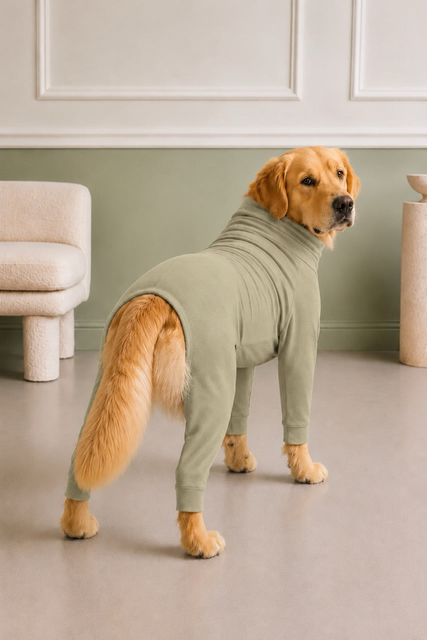 Sage Cream Four-Leg Onesie