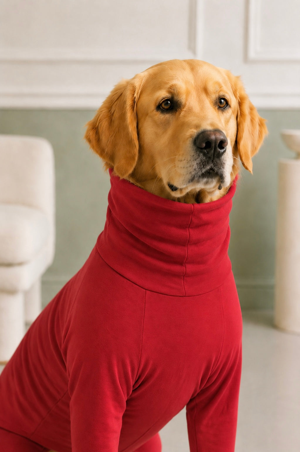 Cherry Red Four-Leg Onesie