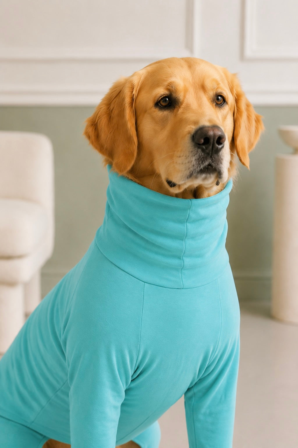 Icy Aqua Four-Leg Onesie