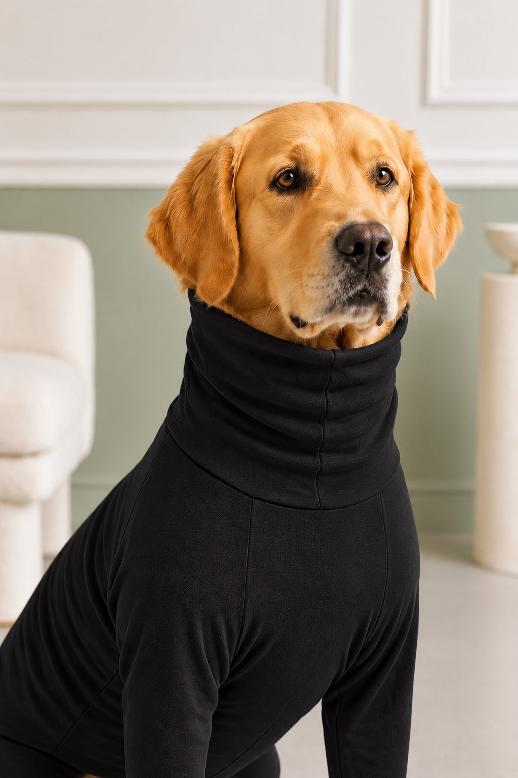 Midnight Black Four-Leg Onesie