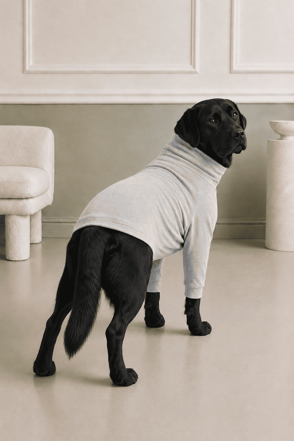Stone Grey Long Neck T-shirt