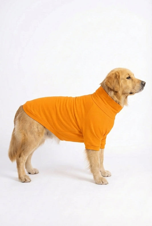 Sunset Orange Long Neck T-shirt for Dogs and Cats