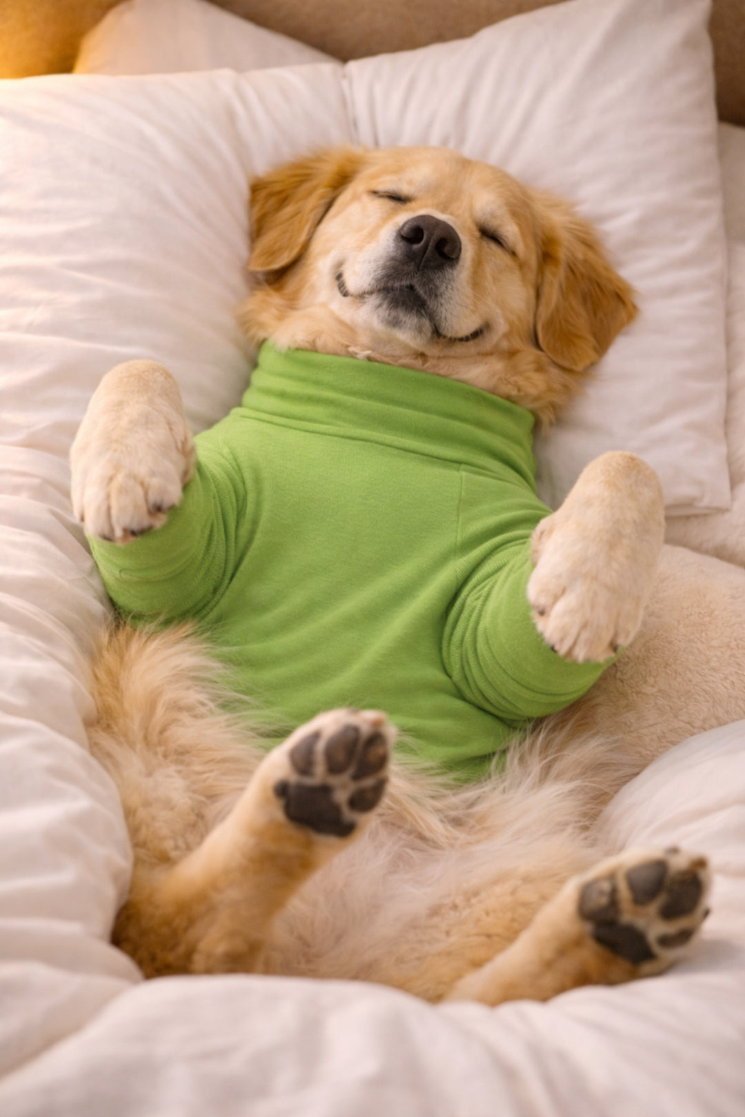 Bamboo Green Long Neck T-shirt for Dogs and Cats