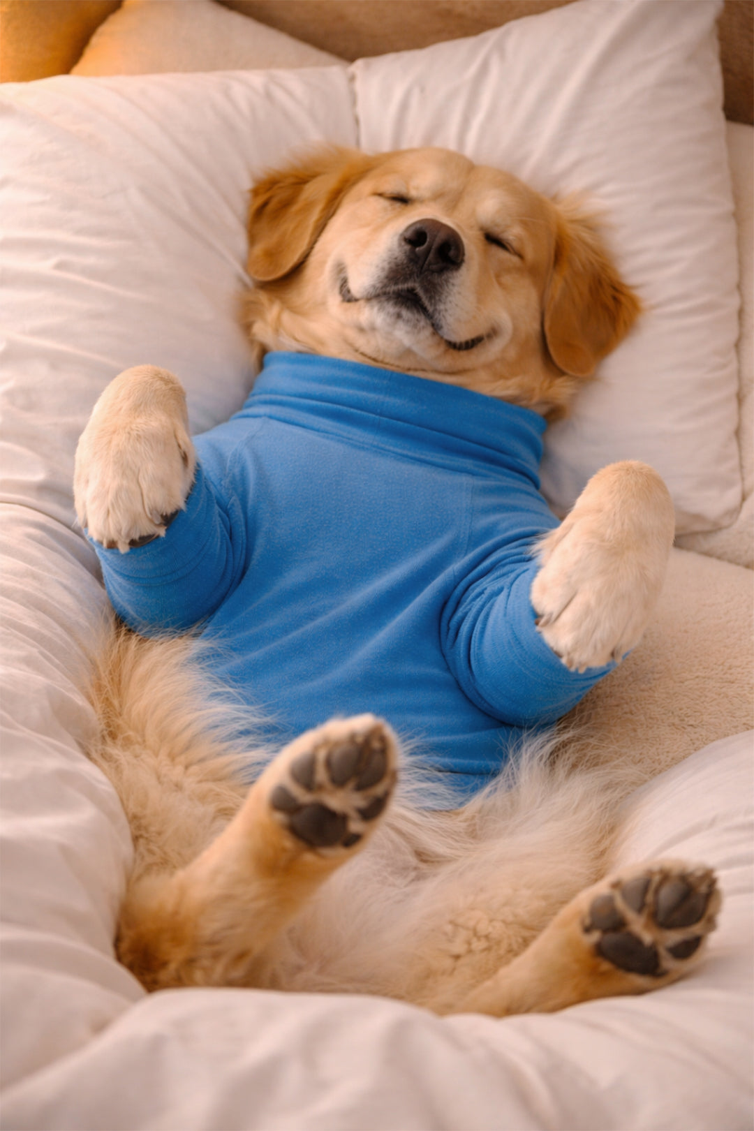 Sky Blue Long Neck T-shirt for Dogs and Cats